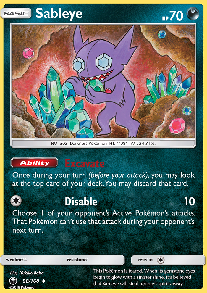 Sableye - Pokémon TCG Card
