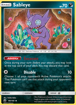 Sableye - pokemon TCG Card