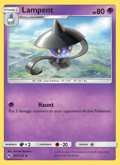 Lampent - pokemon TCG Card