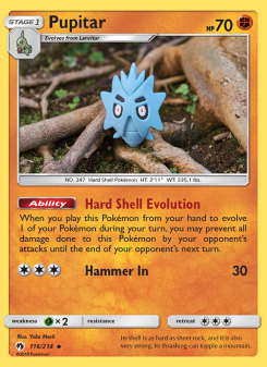 Pupitar - pokemon TCG Card