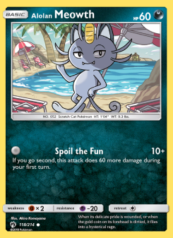 Alolan Meowth - pokemon TCG Card