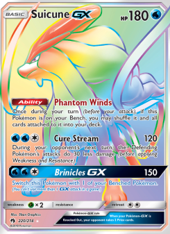 Suicune GX - pokemon TCG Card