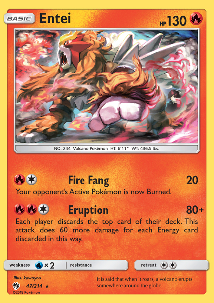 Entei - Pokémon TCG Card