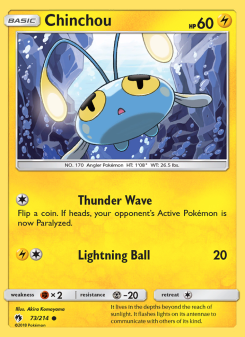 Chinchou - pokemon TCG Card