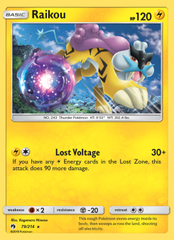 Raikou - pokemon TCG Card