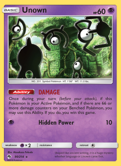 Unown - pokemon TCG Card
