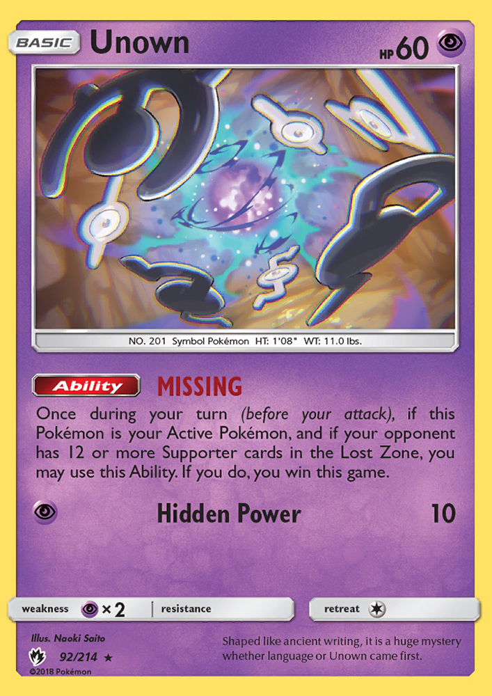 Unown - Pokémon TCG Card