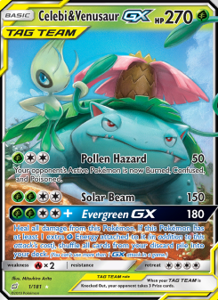 Celebi & Venusaur GX - pokemon TCG Card