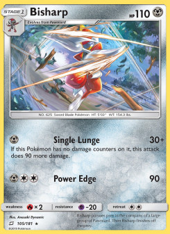 Bisharp - pokemon TCG Card