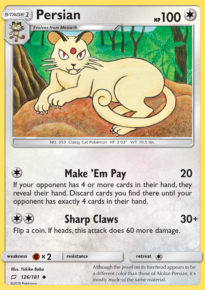 Persian - Pokémon TCG Card
