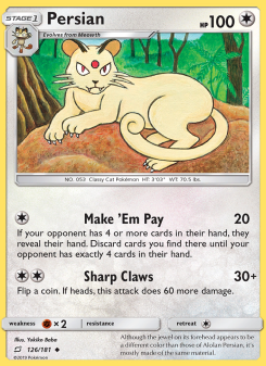 Persian - pokemon TCG Card