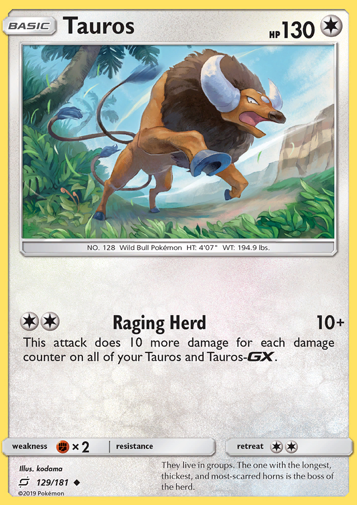 Tauros - Pokémon TCG Card