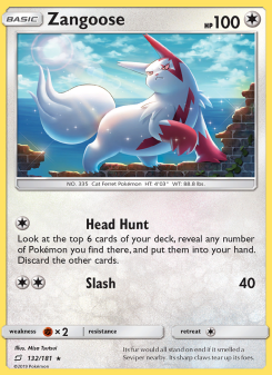 Zangoose - pokemon TCG Card