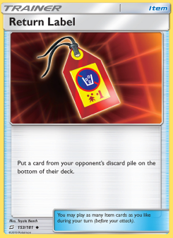 Return Label - pokemon TCG Card