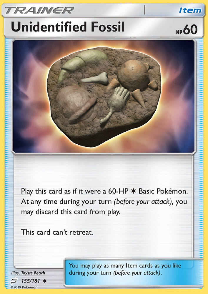 Unidentified Fossil - Pokémon TCG Card