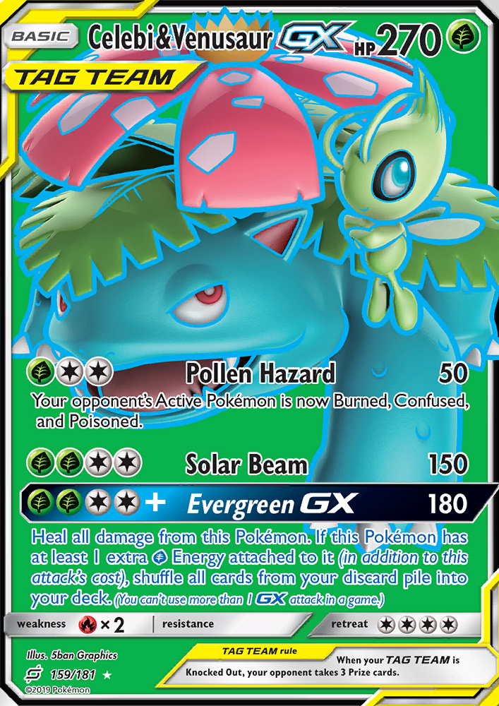 Celebi & Venusaur GX - Pokémon TCG Card