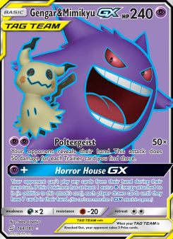 Gengar & Mimikyu GX - pokemon TCG Card