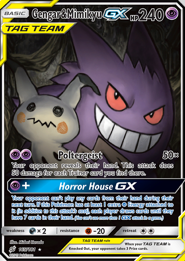 Gengar & Mimikyu GX - Pokémon TCG Card