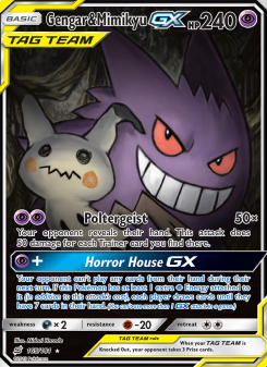 Gengar & Mimikyu GX - pokemon TCG Card