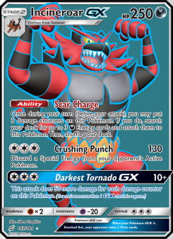 Incineroar GX - pokemon TCG Card