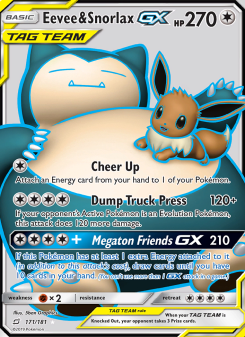 Eevee & Snorlax GX - pokemon TCG Card