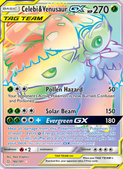 Celebi & Venusaur GX - pokemon TCG Card