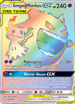 Gengar & Mimikyu GX - pokemon TCG Card