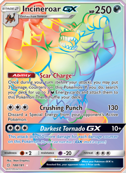Incineroar GX - pokemon TCG Card