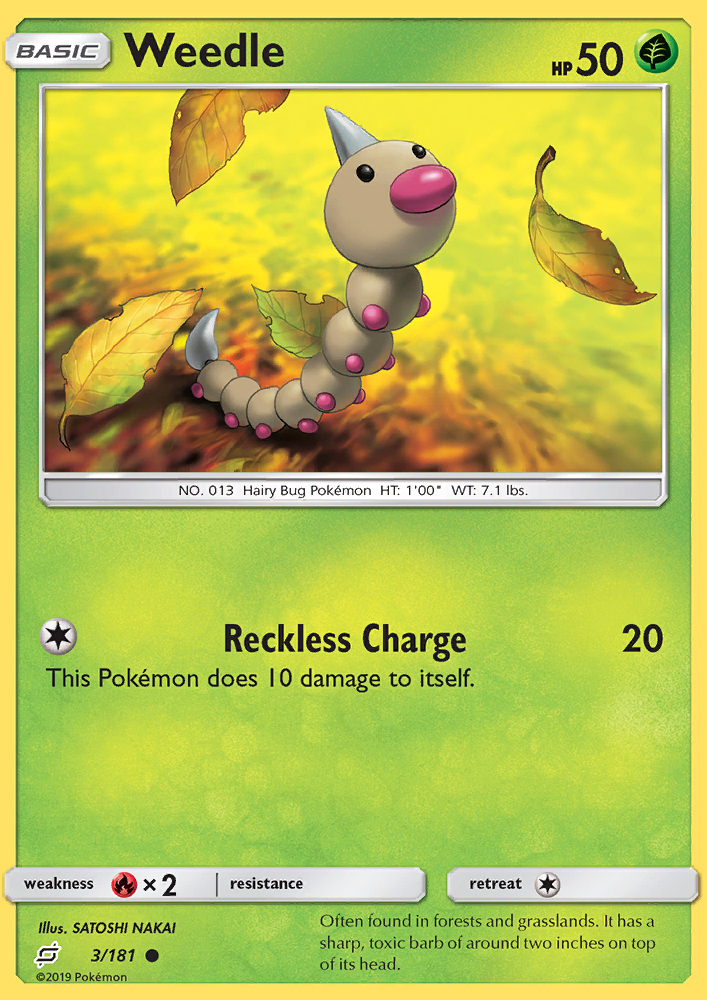 Weedle - Pokémon TCG Card