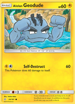 Alolan Geodude - pokemon TCG Card