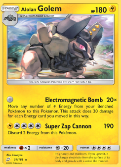 Alolan Golem - pokemon TCG Card
