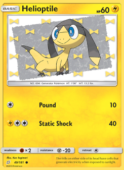 Helioptile - pokemon TCG Card