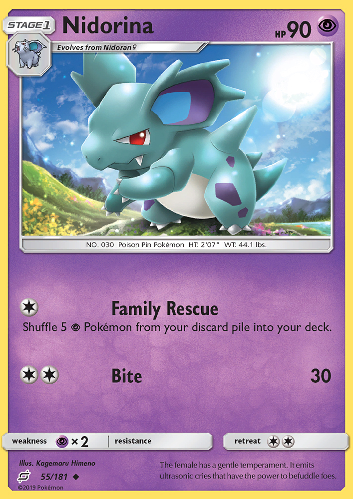 Nidorina - Pokémon TCG Card