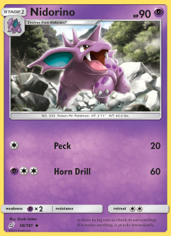 Nidorino - pokemon TCG Card