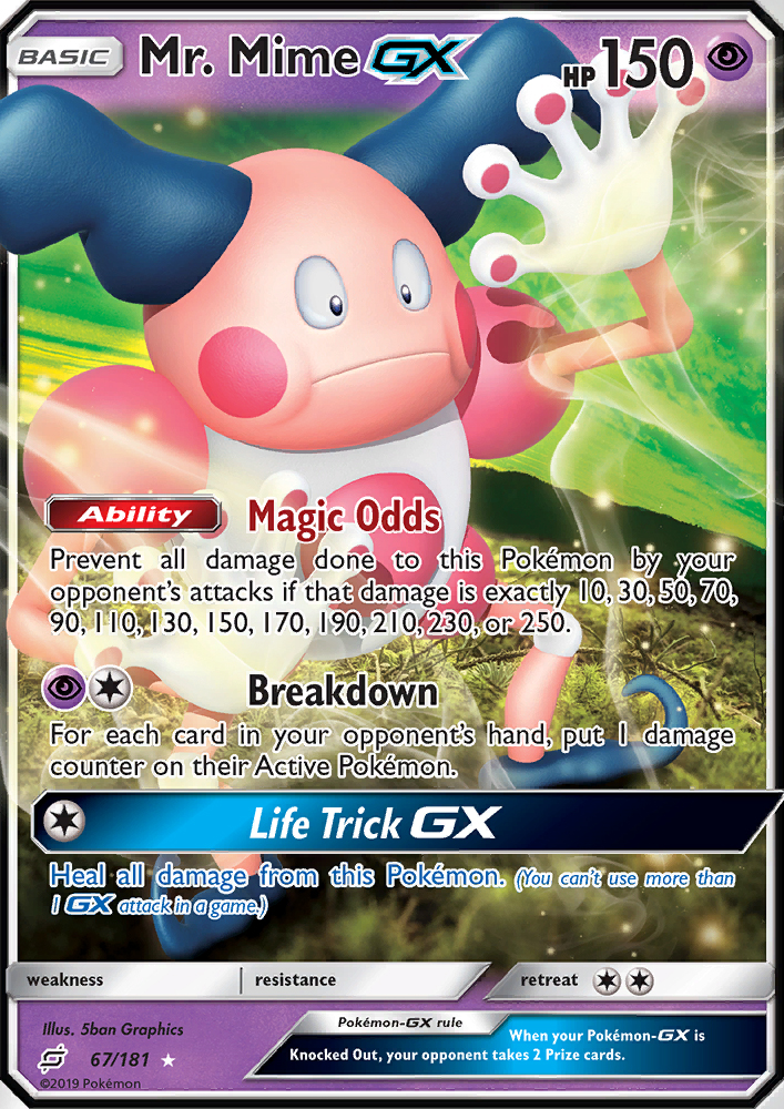 Mr. Mime GX - Pokémon TCG Card
