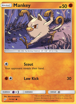 Mankey - pokemon TCG Card