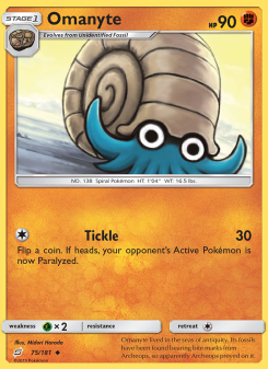 Omanyte - pokemon TCG Card