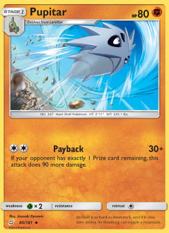 Pupitar - pokemon TCG Card