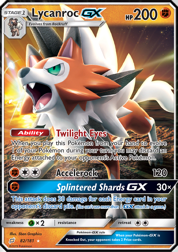 Lycanroc GX - Pokémon TCG Card