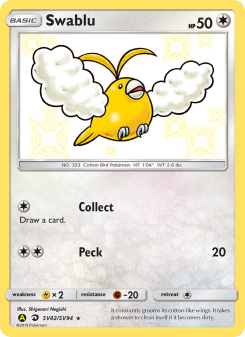 Swablu - pokemon TCG Card