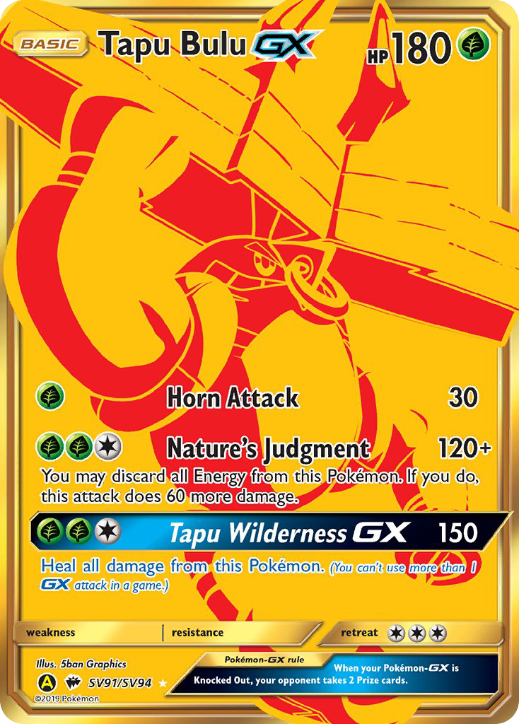 Tapu Bulu-GX - Pokémon TCG Card