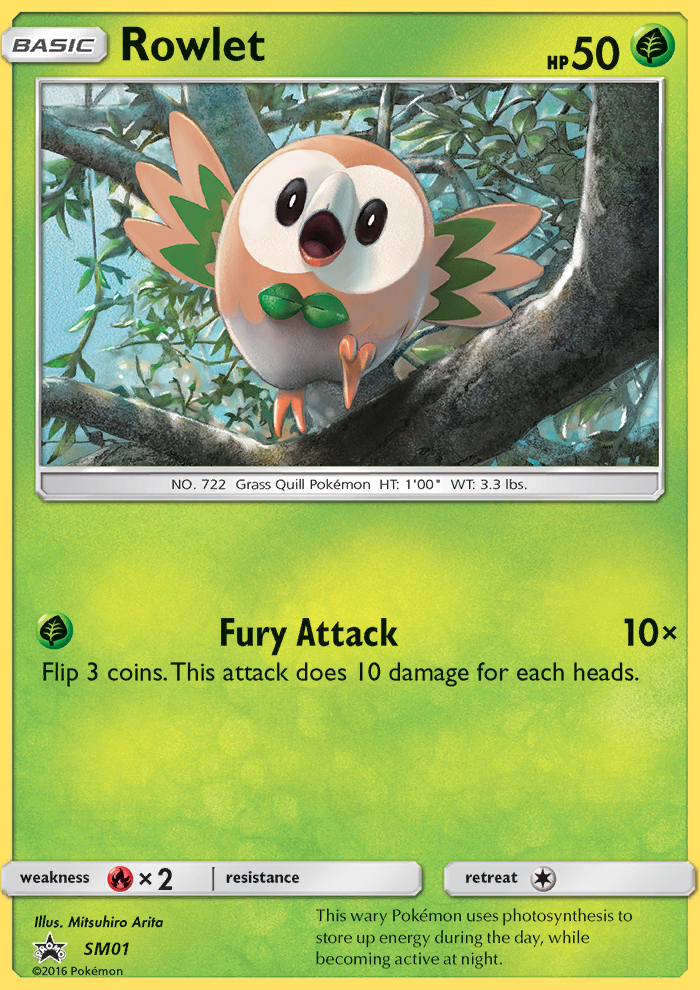 Rowlet - Pokémon TCG Card