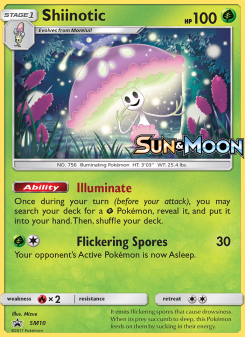 Shiinotic - pokemon TCG Card