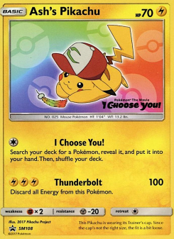 Ash's Pikachu - pokemon TCG Card