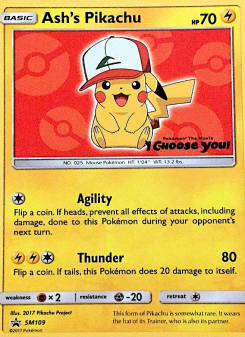Ash's Pikachu - pokemon TCG Card