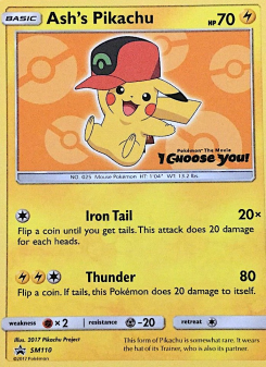Ash's Pikachu - pokemon TCG Card