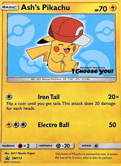 Ash's Pikachu - pokemon TCG Card