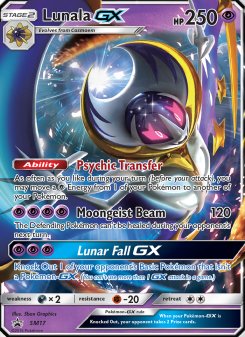 Lunala GX - pokemon TCG Card