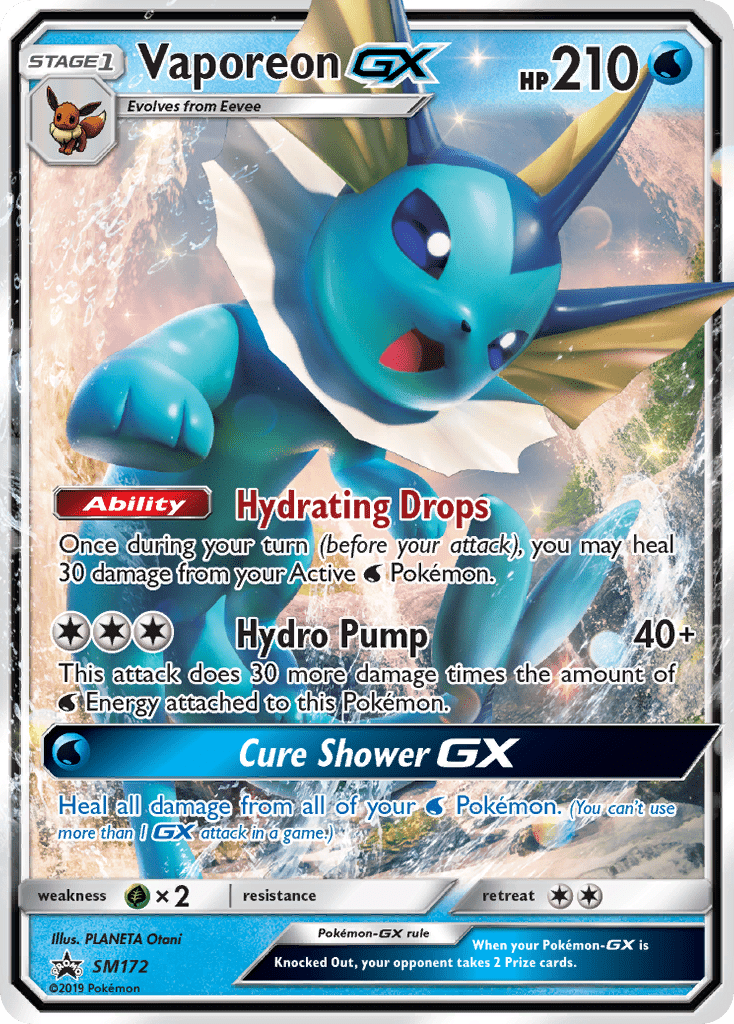 Vaporeon GX - Pokémon TCG Card