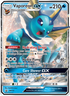 Vaporeon GX - pokemon TCG Card